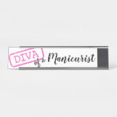 "DIVA" eines Manicuristen Schreibtischnamensplakette (Vorderseite )