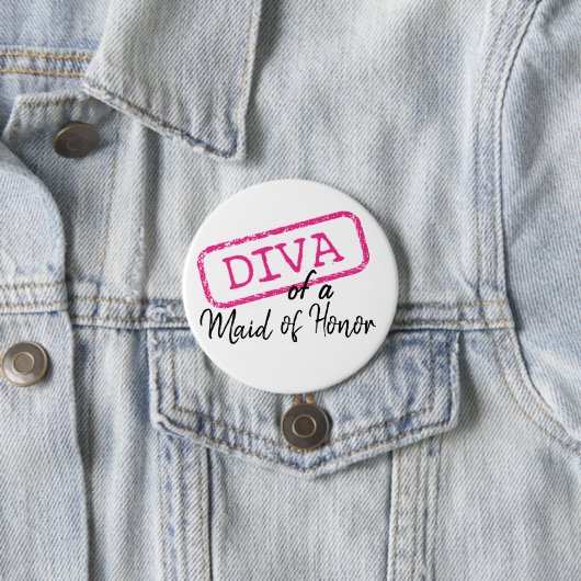 "DIVA" eines Pinback-Buttons der Trauzeugin Button (Beispiel)