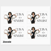 DIVA eines Stylist Labels Rechteckiger Aufkleber (Blatt)
