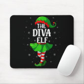 Diva Elf Christmas Girls Women Elf Squad Xmas Fami Mousepad (Mit Mouse)