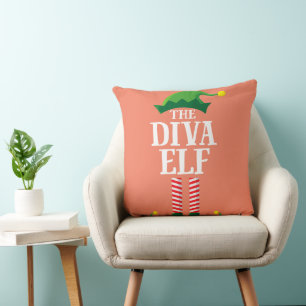 Diva Elf Matching Family Group Weihnachts-Party Kissen