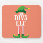 Diva Elf Matching Family Group Weihnachts-Party Mousepad (Vorne)