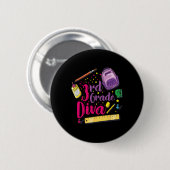 Diva erster Schultag Mädchen Kleidung Gi Button (Vorne & Hinten)