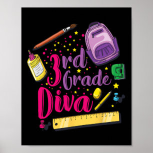 Diva erster Schultag Mädchen Kleidung Gi Poster