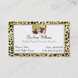 Diva Eyes Eye Lash Business Card Visitenkarte