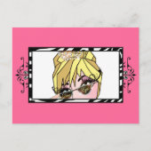 "Diva Eyes" Lashes und Daueraufnahmen Postkarte (Vorderseite)