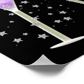 Diva Fabulous 50 LADY Lila Party Champagne Poster (Ecke)