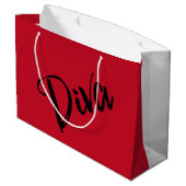 ‚Diva Fabulous‘ Große Geschenktüte (Rückseite Schrägansicht)