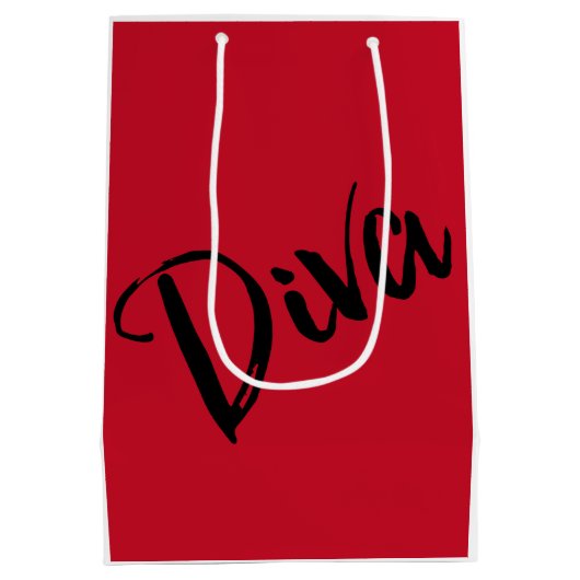 ‚Diva Fabulous‘ Mittlere Geschenktüte (Rückseite)