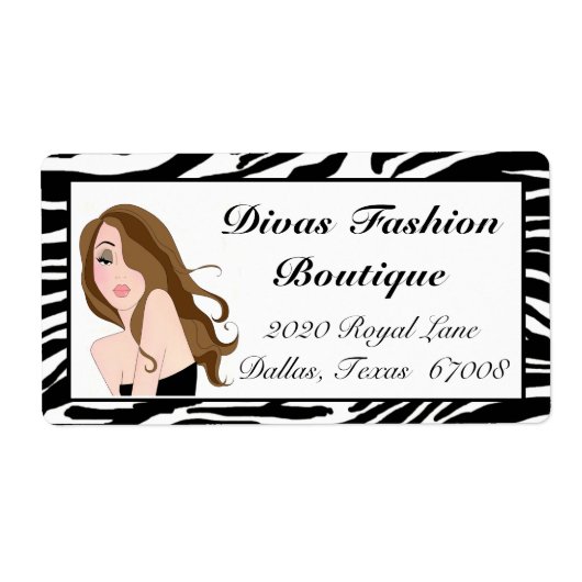 Diva Fashion Address Labels (Vorne)