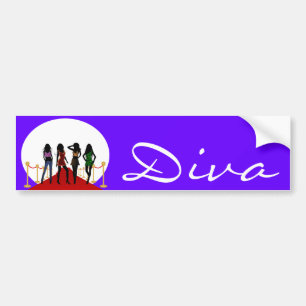 Diva Fashion Girls auf Red Teppich Autoaufkleber