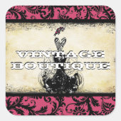 Diva Fashion Sticker Fuchsia Pink Retro Groovy (Vorderseite)