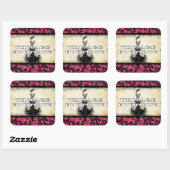 Diva Fashion Sticker Fuchsia Pink Retro Groovy (Blatt)