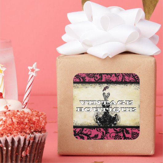 Diva Fashion Sticker Fuchsia Pink Retro Groovy (Party)