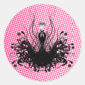 Diva Fashion Sticker - Himbeere Hot Bright Pink (Vorderseite)