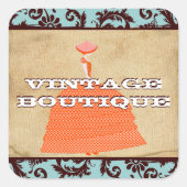 Diva Fashion Sticker Orange Retro Dots (Vorderseite)