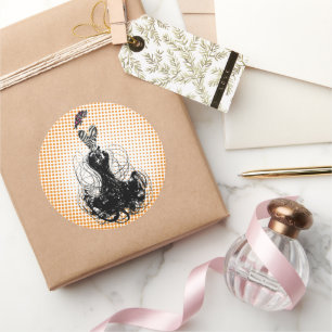 Diva Fashion Sticker Orange Retro Dots