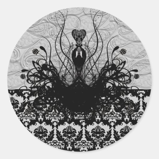 Diva Fashion Sticker - Schwarz und Grau (Vorderseite)