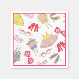 Diva Fashion Stilettos Watercolor Party Paper Plat Serviette