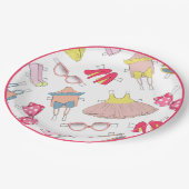 Diva Fashion Stilettos Watercolor Party Pappteller (Schrägansicht)