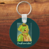 Diva Fashionista im Frühjahr Schlüsselanhänger (Vorderseite)