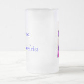 Diva Fashionista in blau Mattglas Bierglas (Mittel)