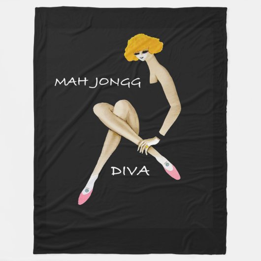 Diva-Fleece-Decke Milliamperestunde Jongg Fleecedecke (Vorderseite)
