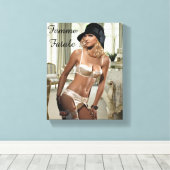 Diva, Frau der 1920er Jahre - Rauchen und Waffen Leinwanddruck (Insitu (Holzboden))