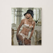 Diva, Frau der 1920er Jahre - Rauchen und Waffen Puzzle (Vertikal)