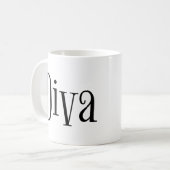 Diva Funny Whimsical Typografy Kaffeetasse (Vorderseite Links)