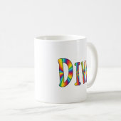 DIVA Gay Pride Regenbogenflagge Fabulous LGBT LGBT Kaffeetasse (VorderseiteRechts)