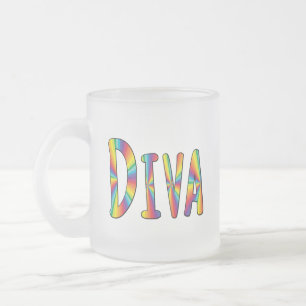 DIVA Gay Pride Regenbogenflagge Fabulous LGBT LGBT Mattglastasse