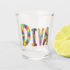 DIVA Gay Pride Regenbogenflagge Fabulous LGBT LGBT Schnapsglas