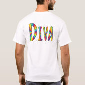 DIVA Gay Pride Regenbogenflagge Fabulous LGBT LGBT T-Shirt (Rückseite)