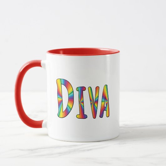 DIVA Gay Pride Regenbogenflagge Fabulous LGBT LGBT Tasse (Links)