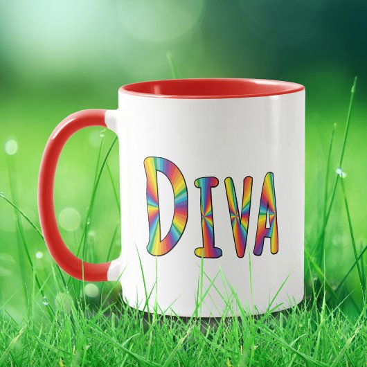 DIVA Gay Pride Regenbogenflagge Fabulous LGBT LGBT Tasse