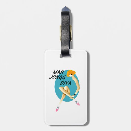 Diva-Gepäckanhänger Milliamperestunde Jongg Gepäckanhänger (Rückseite vertikal)