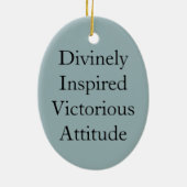 DIVA: Göttlich inspirierte victorious Haltung Keramik Ornament (Hinten)