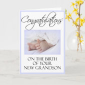 Diva gratuliert neuer Grandson Grußkarte Karte (Gelbe Blume)