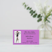 Diva Hair Salon Business Cards Visitenkarte (Stehend Vorderseite)