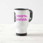 Diva-Häschen mit Glitter Reisebecher (VorderseiteRechts)