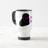 Diva-Häschen mit Glitter Reisebecher (Vorderseite Links)