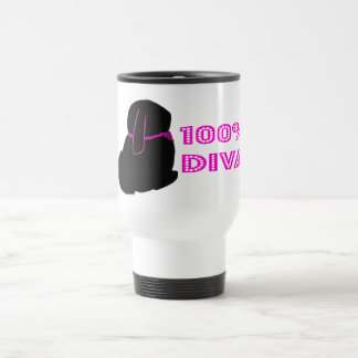 Diva-Häschen mit Glitter Reisebecher
