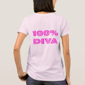 Diva-Häschen mit Glitter T-Shirt (Rückseite)