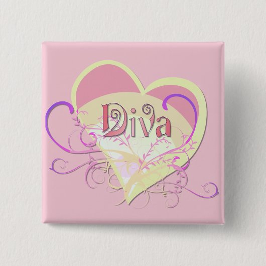 Diva Heart Button (Vorderseite)