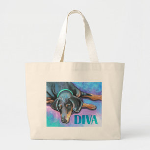 Diva-Hund Jumbo Stoffbeutel