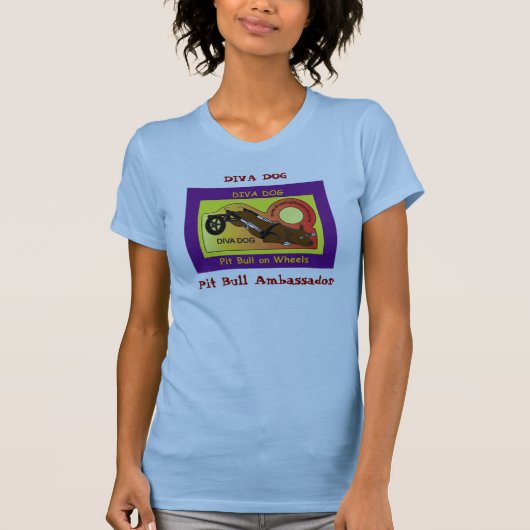 DIVA-HUNDlila Damen-Behälter-Spitze T-Shirt (Vorderseite)