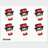 "Diva I"-Aufkleber Runder Aufkleber (Blatt)