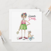 Diva im Inland muss eine Rolle spielen oder Karten (Vorderseite/Rückseite Beispiel)