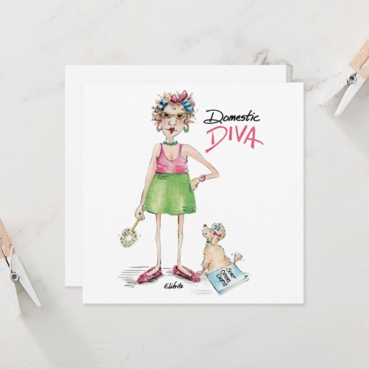 Diva im Inland muss eine Rolle spielen oder Karten (Vorderseite/Rückseite Beispiel)